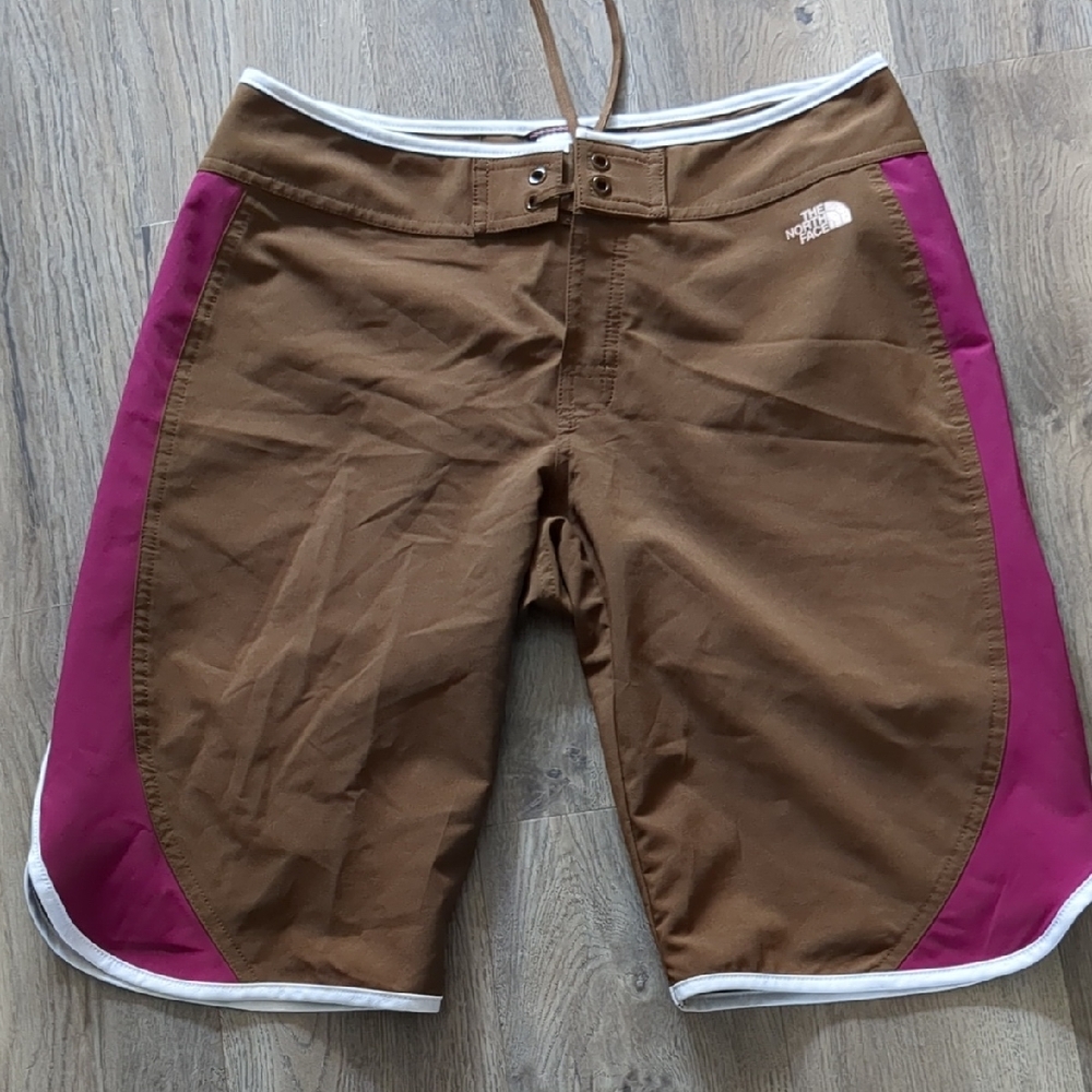 The North Face Athletic Brown and Pink Shorts, Size 6